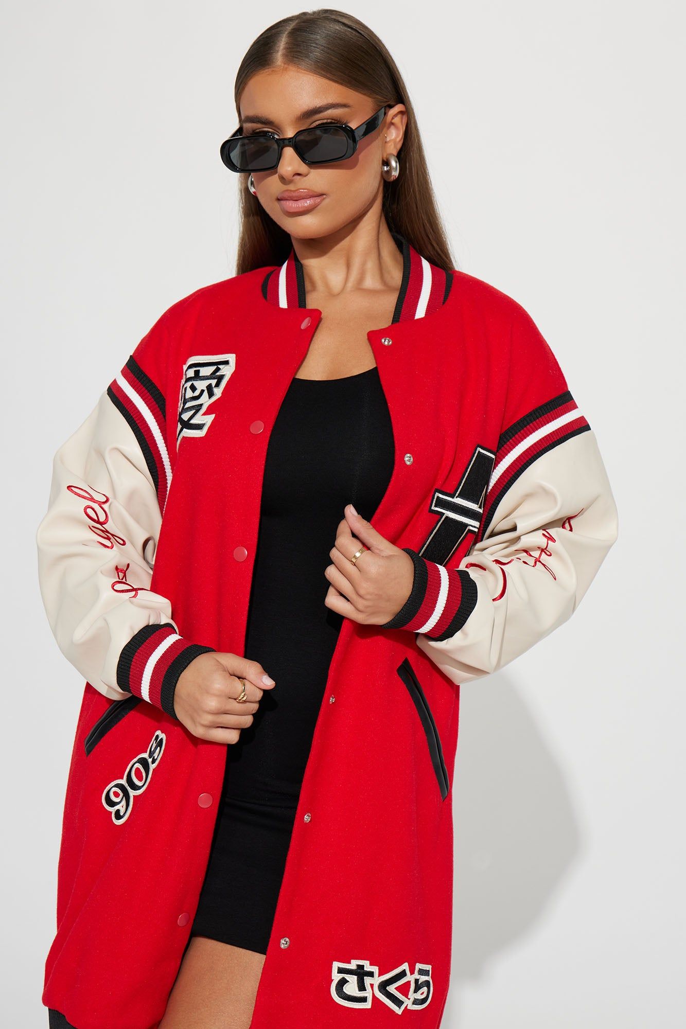 LA Local Varsity Jacket - Red/combo sold by Fashion Nova product image thumbnail 2