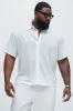 Henrik Textured Shirt - White sold by Fashion Nova