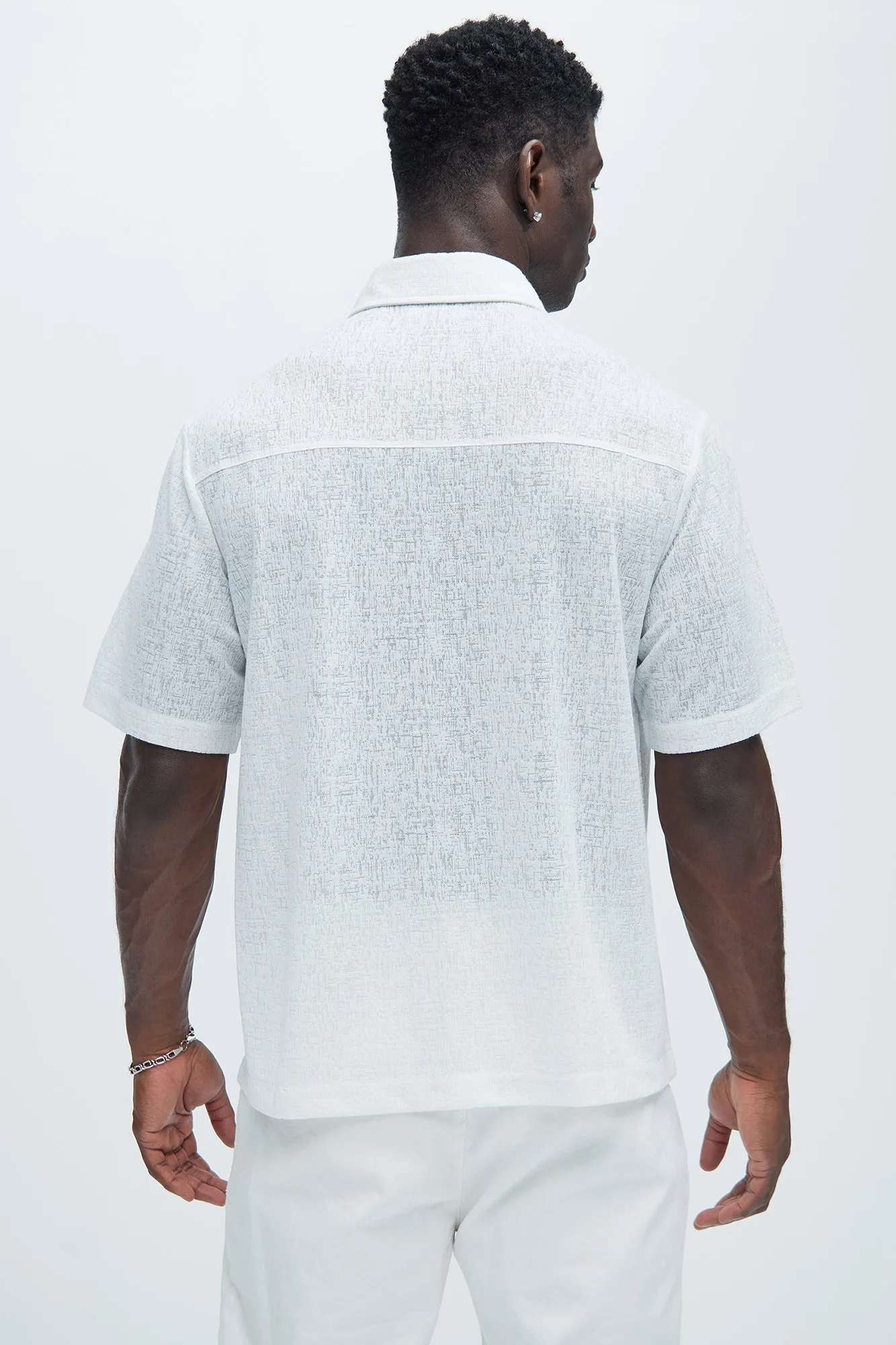 Henrik Textured Shirt - White sold by Fashion Nova product image thumbnail 4