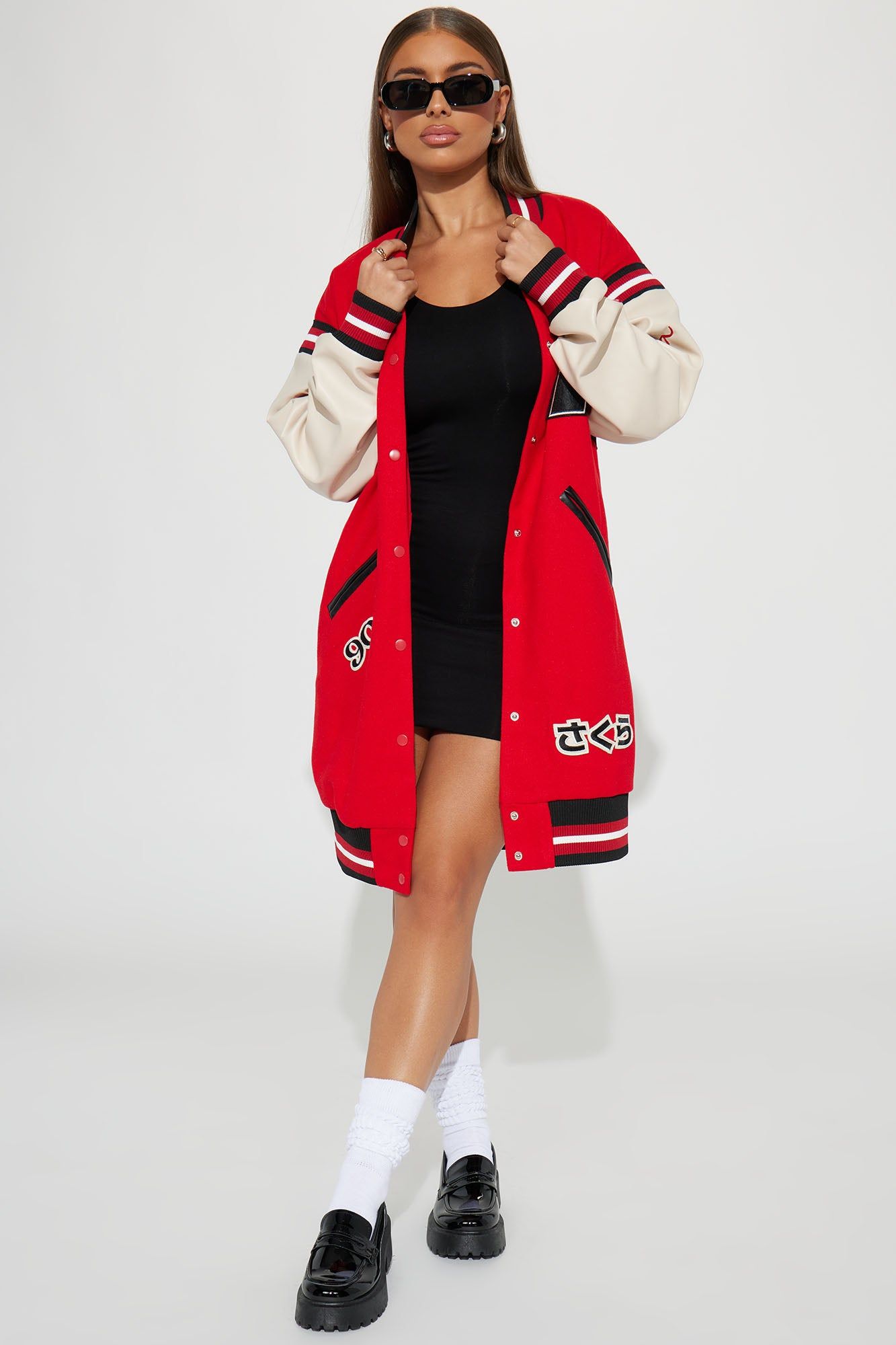 LA Local Varsity Jacket - Red/combo sold by Fashion Nova