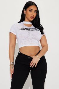 Made You Look Tee - White sold by Fashion Nova