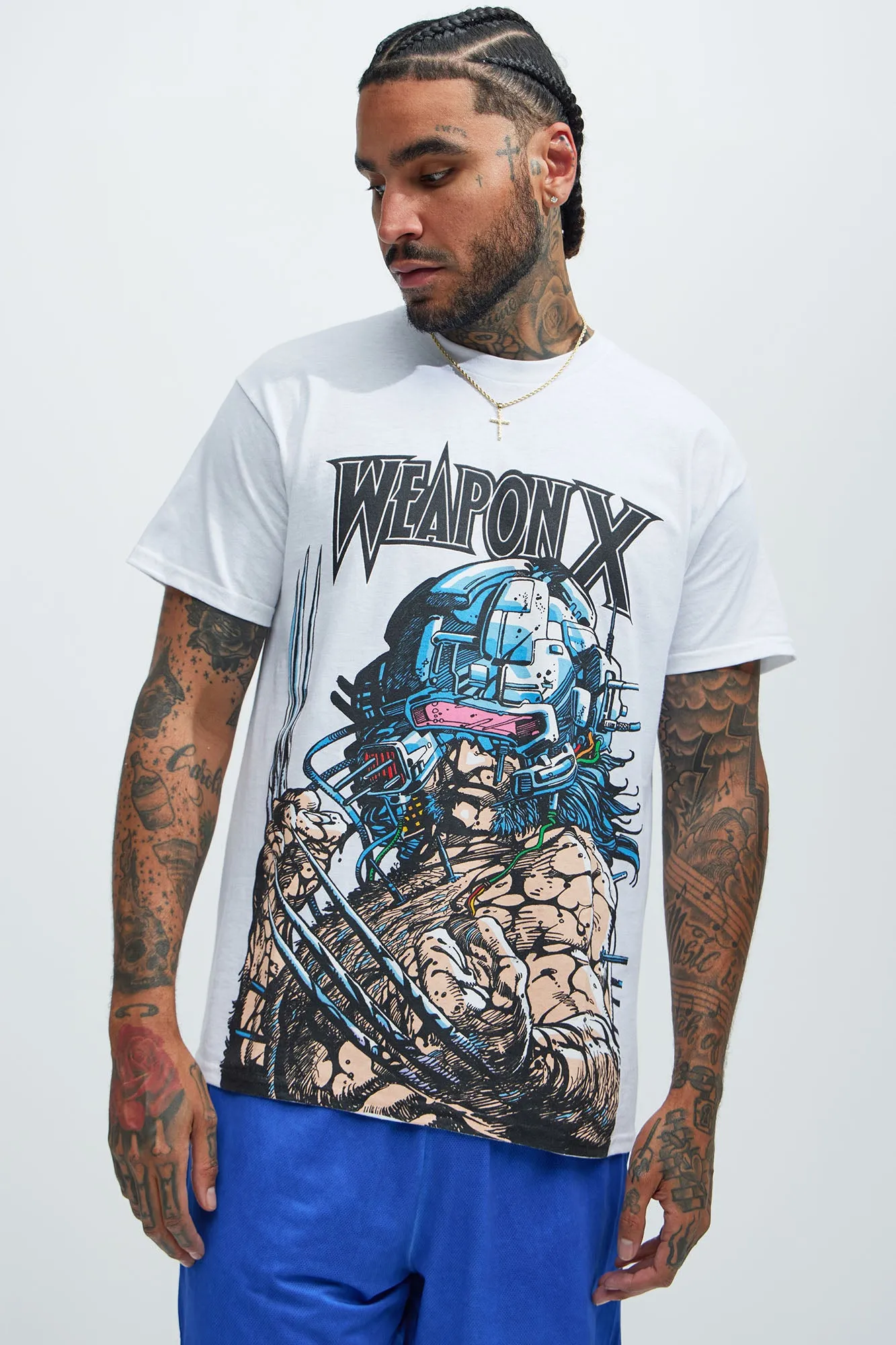 X Men Wolverine Weapon X Short Sleeve Tee - White sold by Fashion Nova