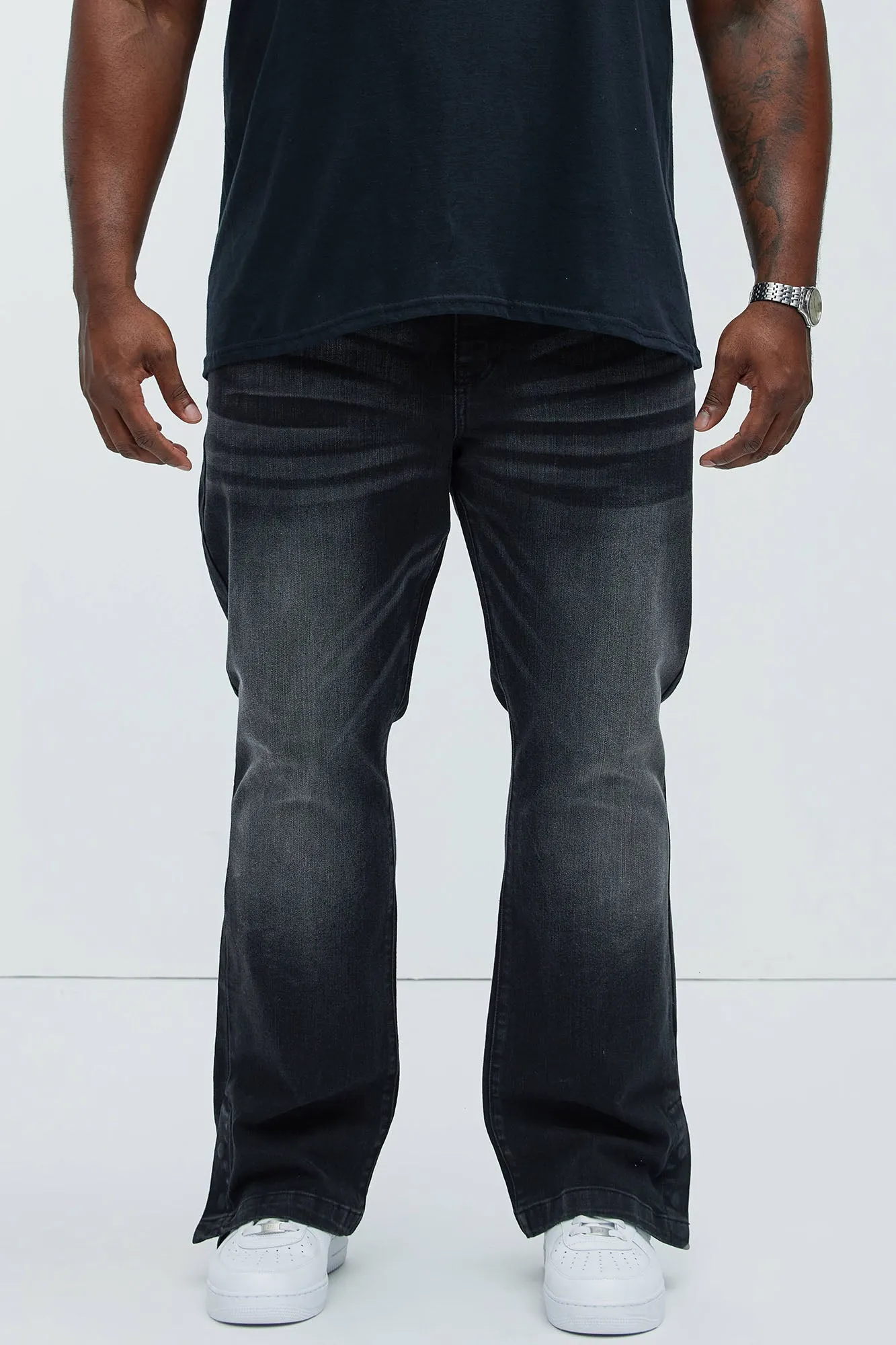 Torrey Stacked Skinny Flare Jeans - Black Wash sold by Fashion Nova product image thumbnail 5