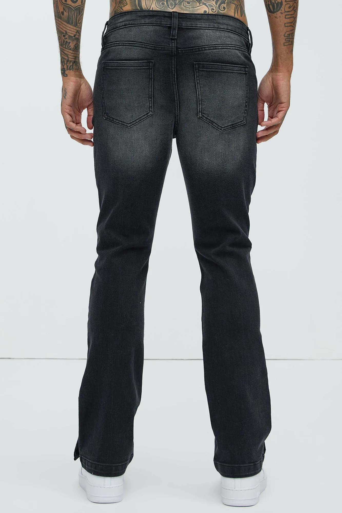 Torrey Stacked Skinny Flare Jeans - Black Wash sold by Fashion Nova product image thumbnail 4