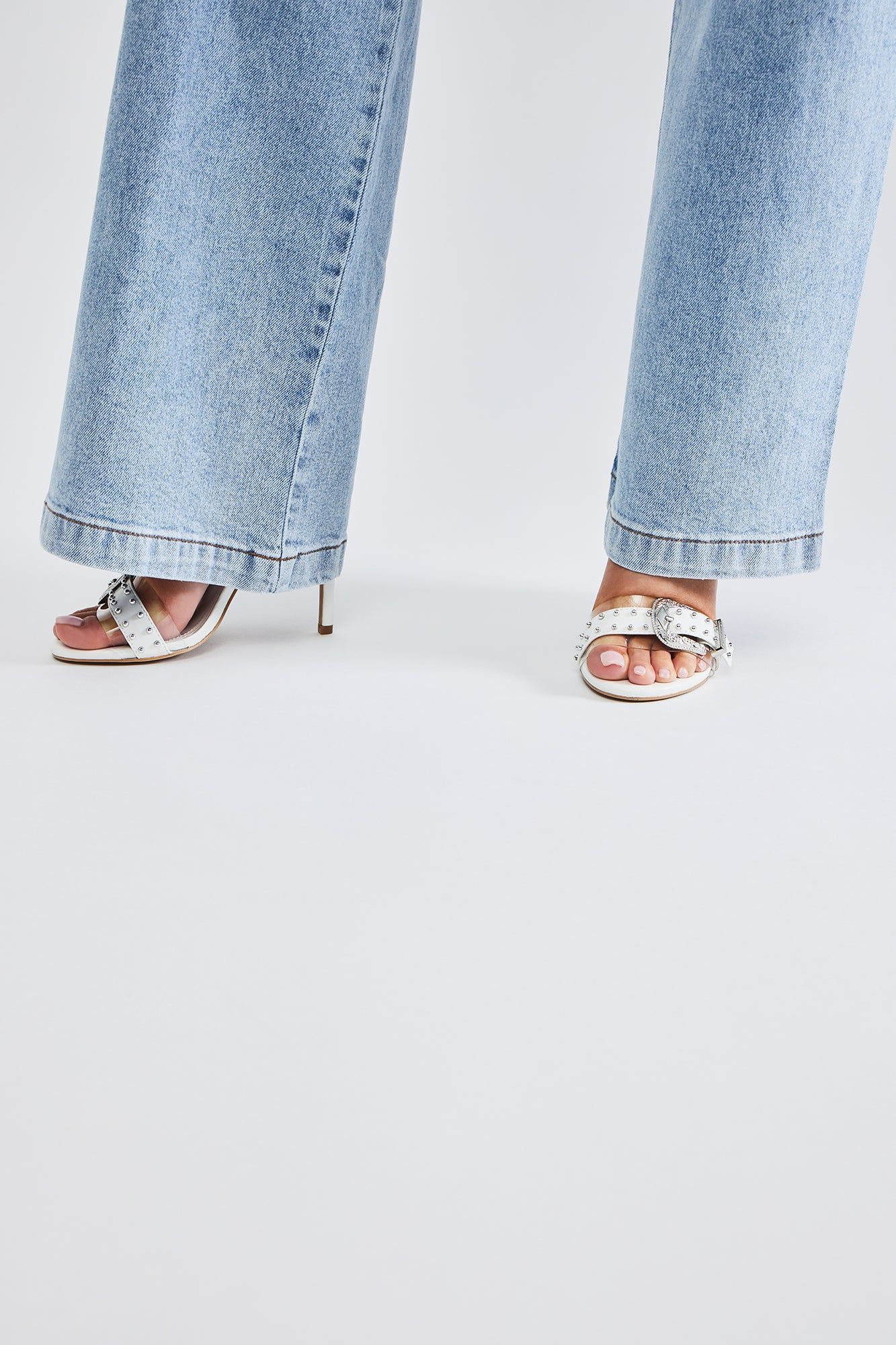 Freya Buckle Mules - White sold by Fashion Nova product image thumbnail 3