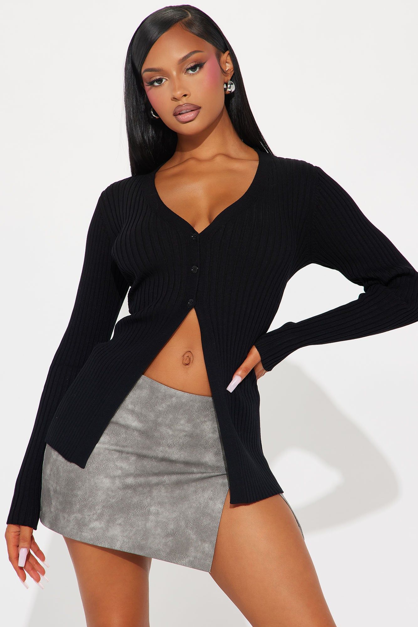 Haylie Cardigan - Black sold by Fashion Nova
