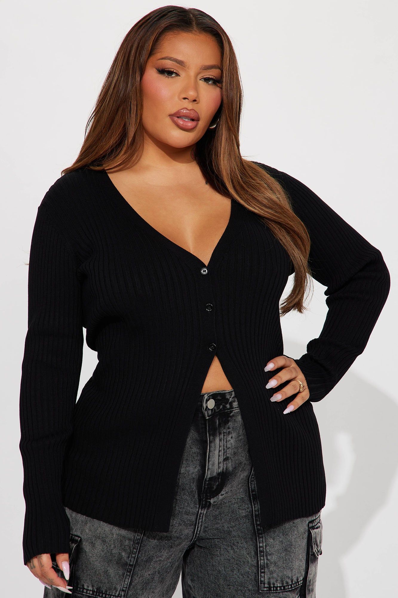 Haylie Cardigan - Black sold by Fashion Nova product image thumbnail 5