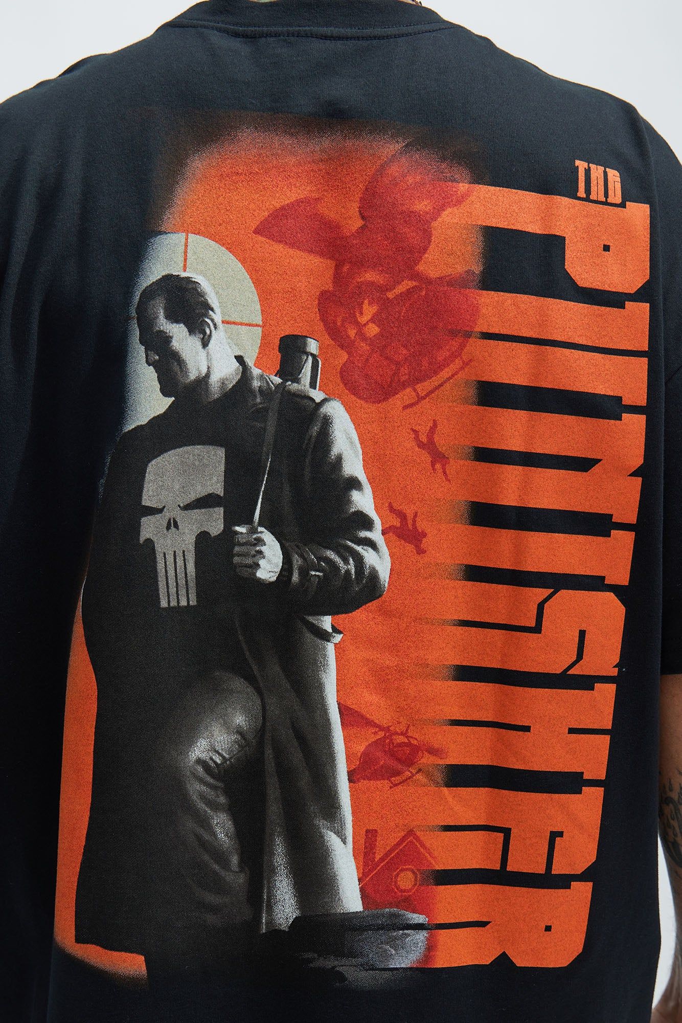 The Punisher On Target Oversized Short Sleeve Tee - Black sold by Fashion Nova product image thumbnail 4