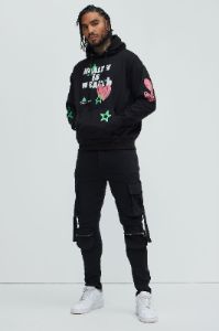 Health Is Wealth Hoodie - Black sold by Fashion Nova