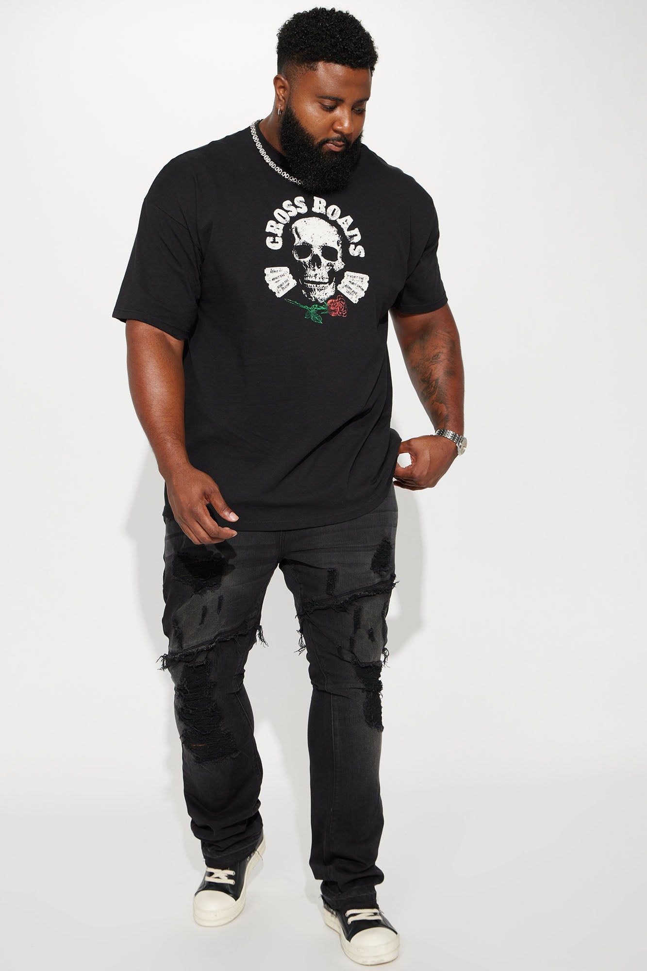 Caught In The Cycle Stacked Skinny Flare Jeans - Black sold by Fashion Nova product image thumbnail 7