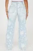 Rosalie Floral Baggy Jeans - Light Wash sold by Fashion Nova