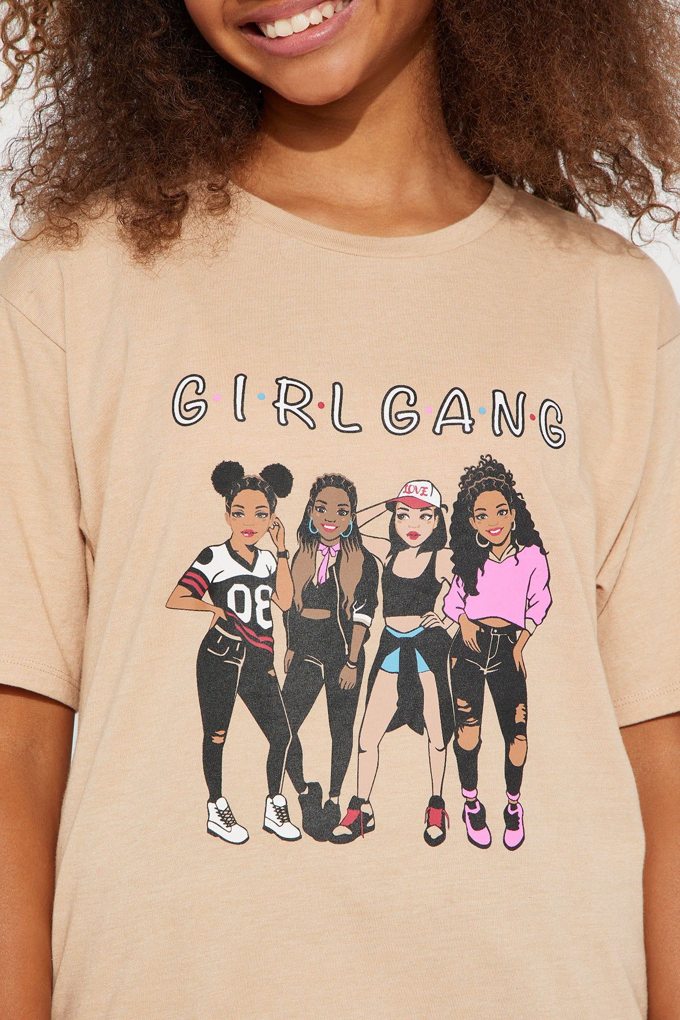 MINI MY GIRLGANG SHORT SLEEVE TEE - Khaki sold by Fashion Nova product image thumbnail 3