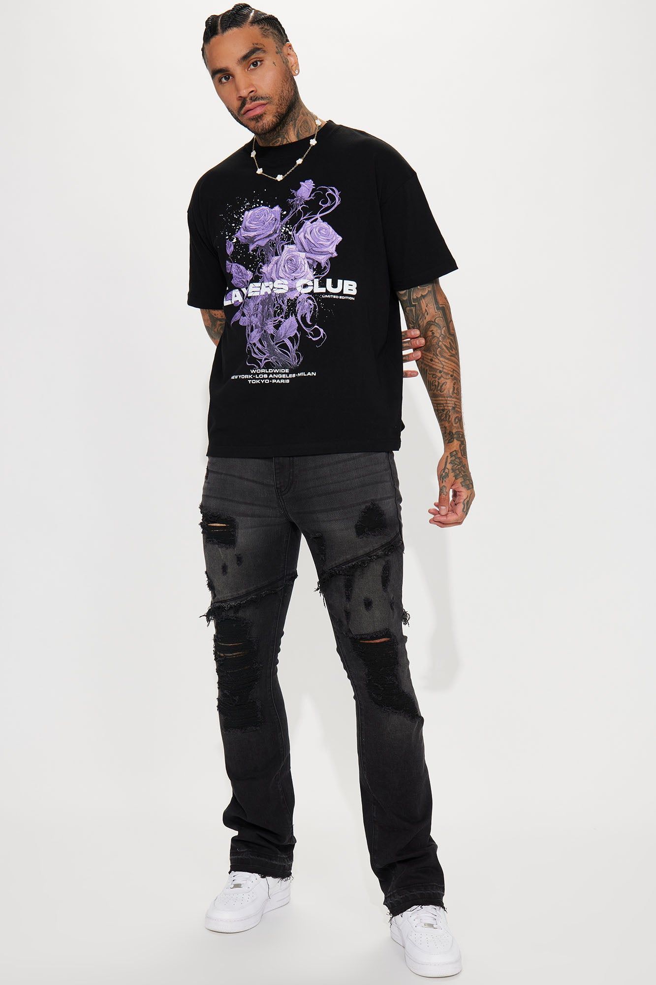 Caught In The Cycle Stacked Skinny Flare Jeans - Black sold by Fashion Nova product image thumbnail 3