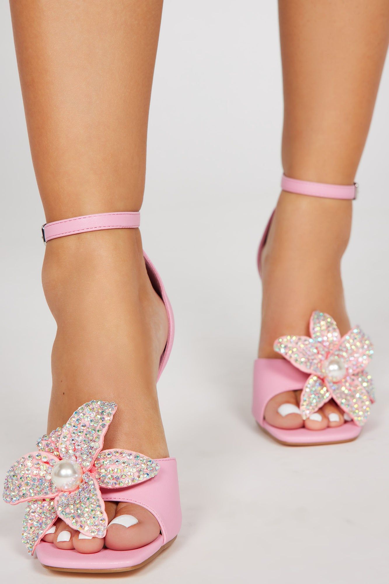 Love And Flowers Heeled Sandals - Pink sold by Fashion Nova product image thumbnail 3