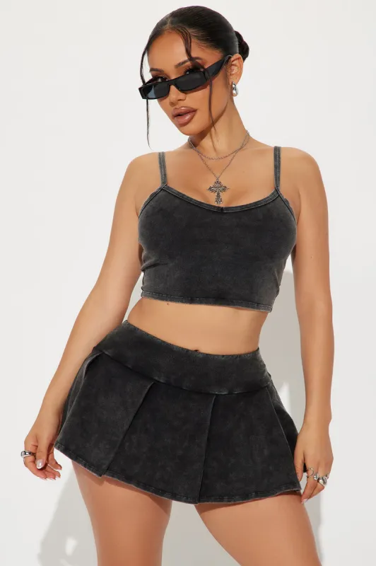 Roxanna Micro Mini Skort Set - Black sold by Fashion Nova