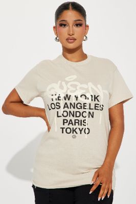 Queen Street Graphic Tee - Sand sold by Fashion Nova