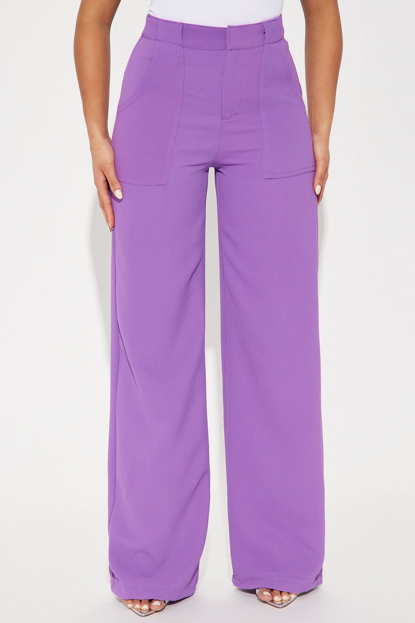Makenna Textured Trouser Pant - Purple sold by Fashion Nova product image thumbnail 2