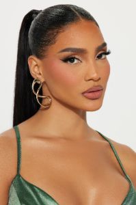 Tough Vibe Earrings  - Gold sold by Fashion Nova
