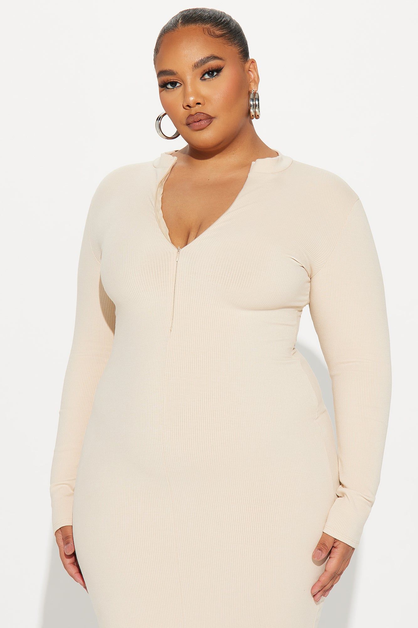 Rina Snatched Maxi Dress - Cream sold by Fashion Nova product image thumbnail 5