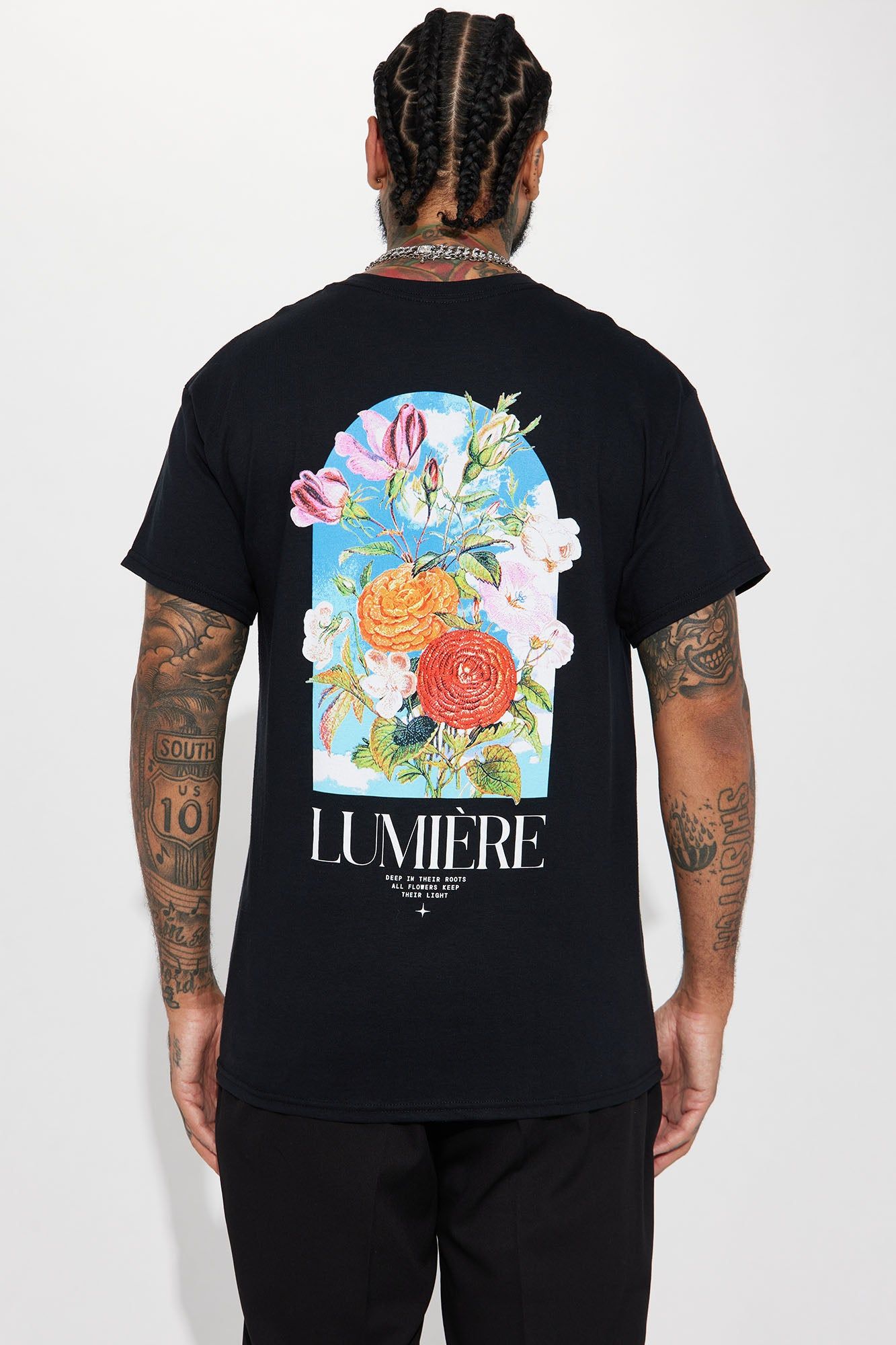 Keep The Light Short Sleeve Tee - Black sold by Fashion Nova