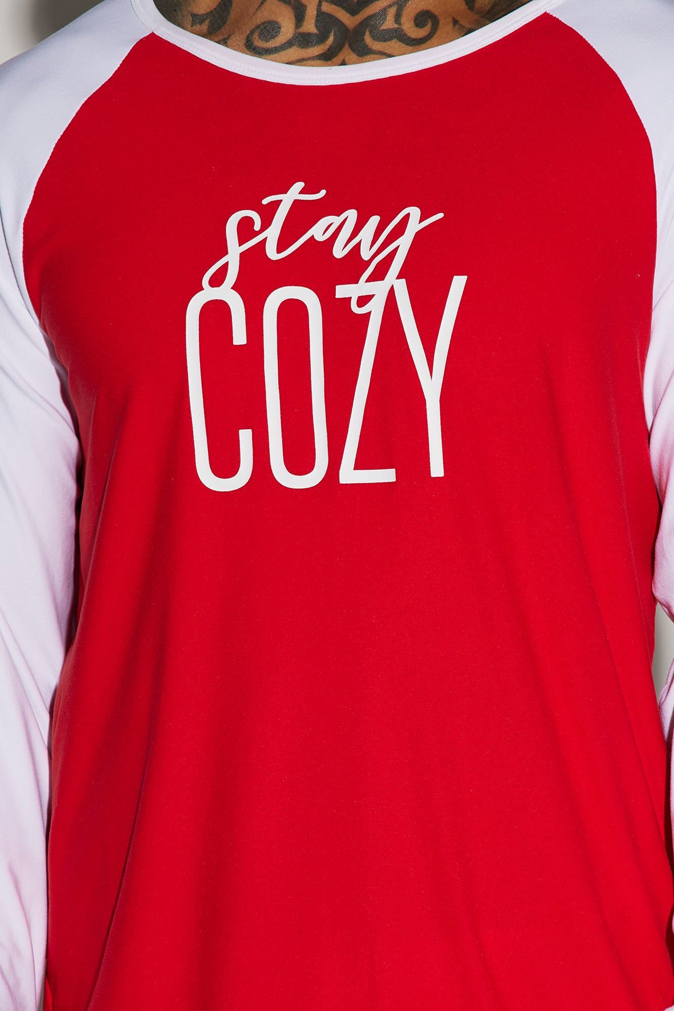 Stay Cozy Holiday PJ Set - Red sold by Fashion Nova product image thumbnail 3