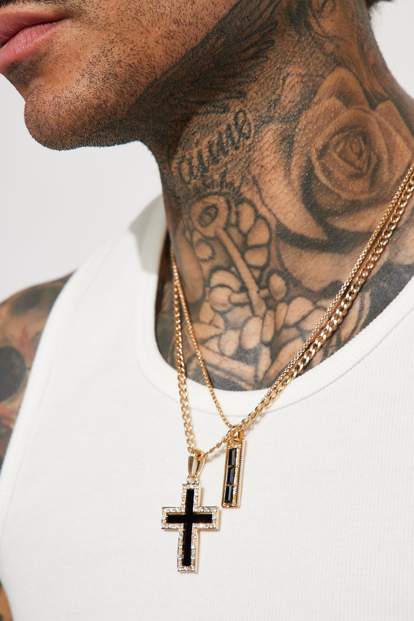 Can't Let You Go 2 Piece Chain Necklace - Gold sold by Fashion Nova