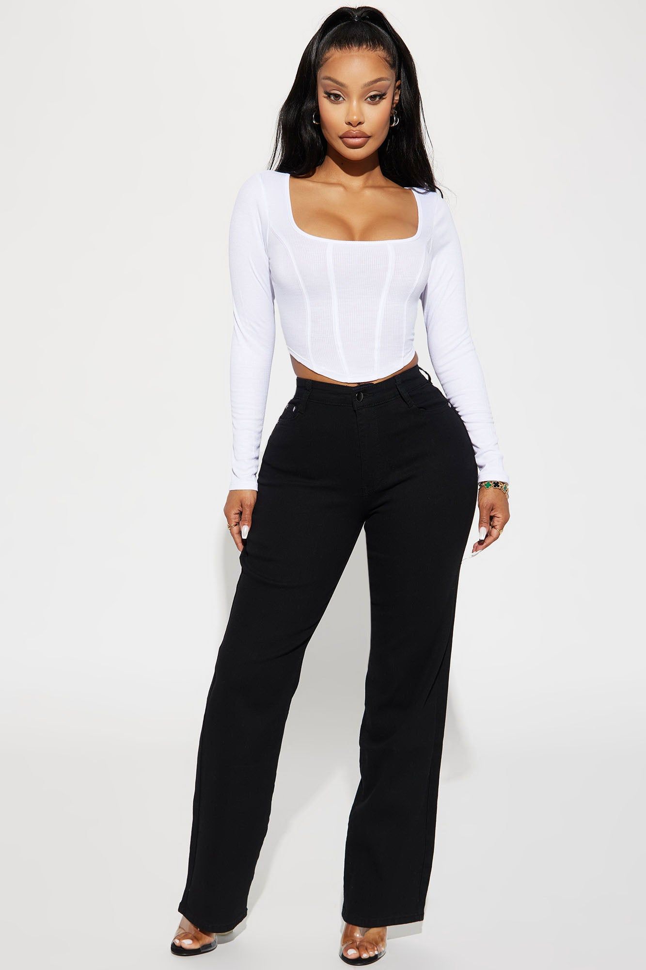 Daria Ribbed Top - White sold by Fashion Nova product image thumbnail 2