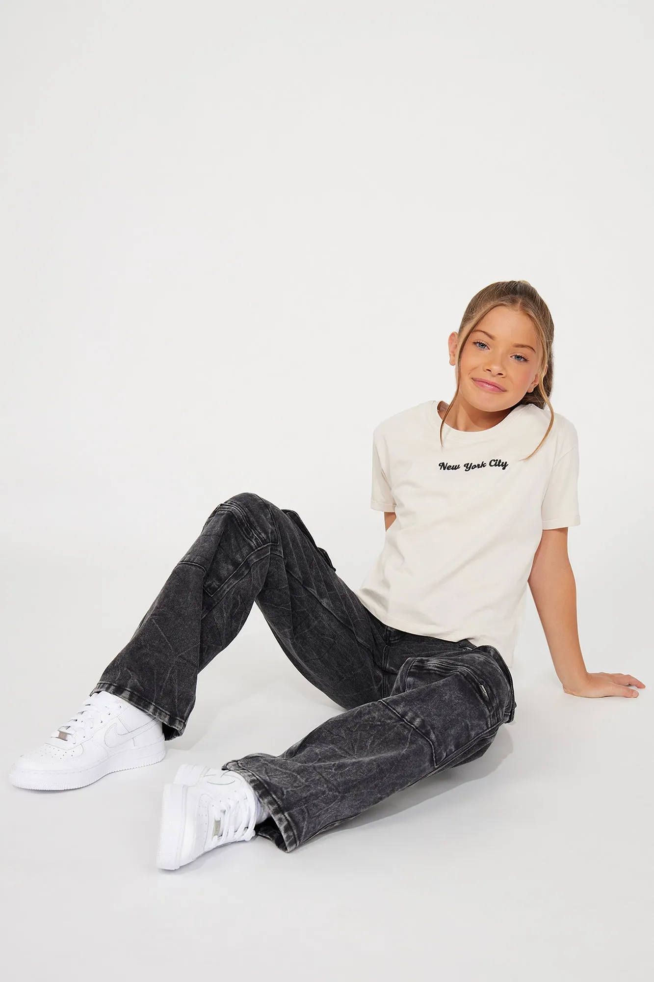 Mini New York City Butterfly Tee - Grey sold by Fashion Nova product image thumbnail 3