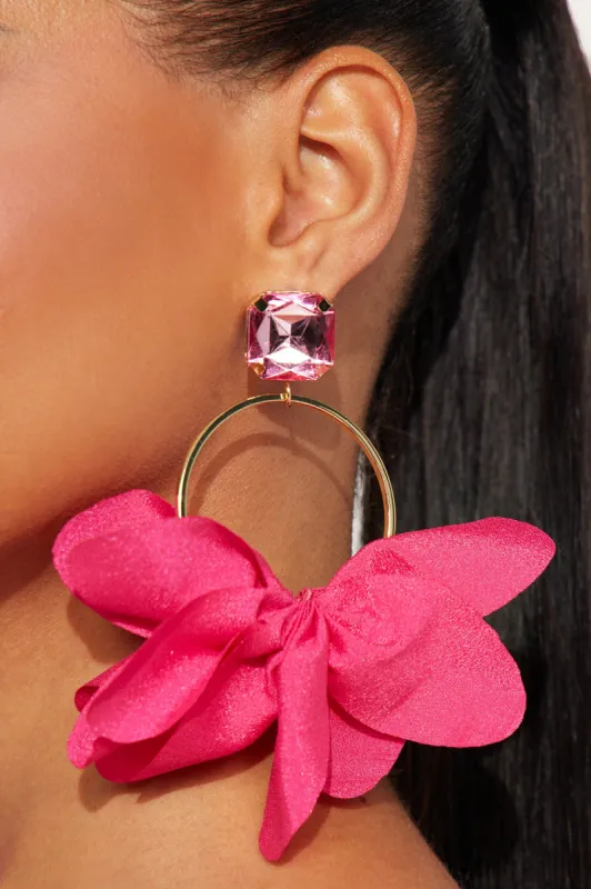 Happy Moments Together Earrings - Hot Pink sold by Fashion Nova