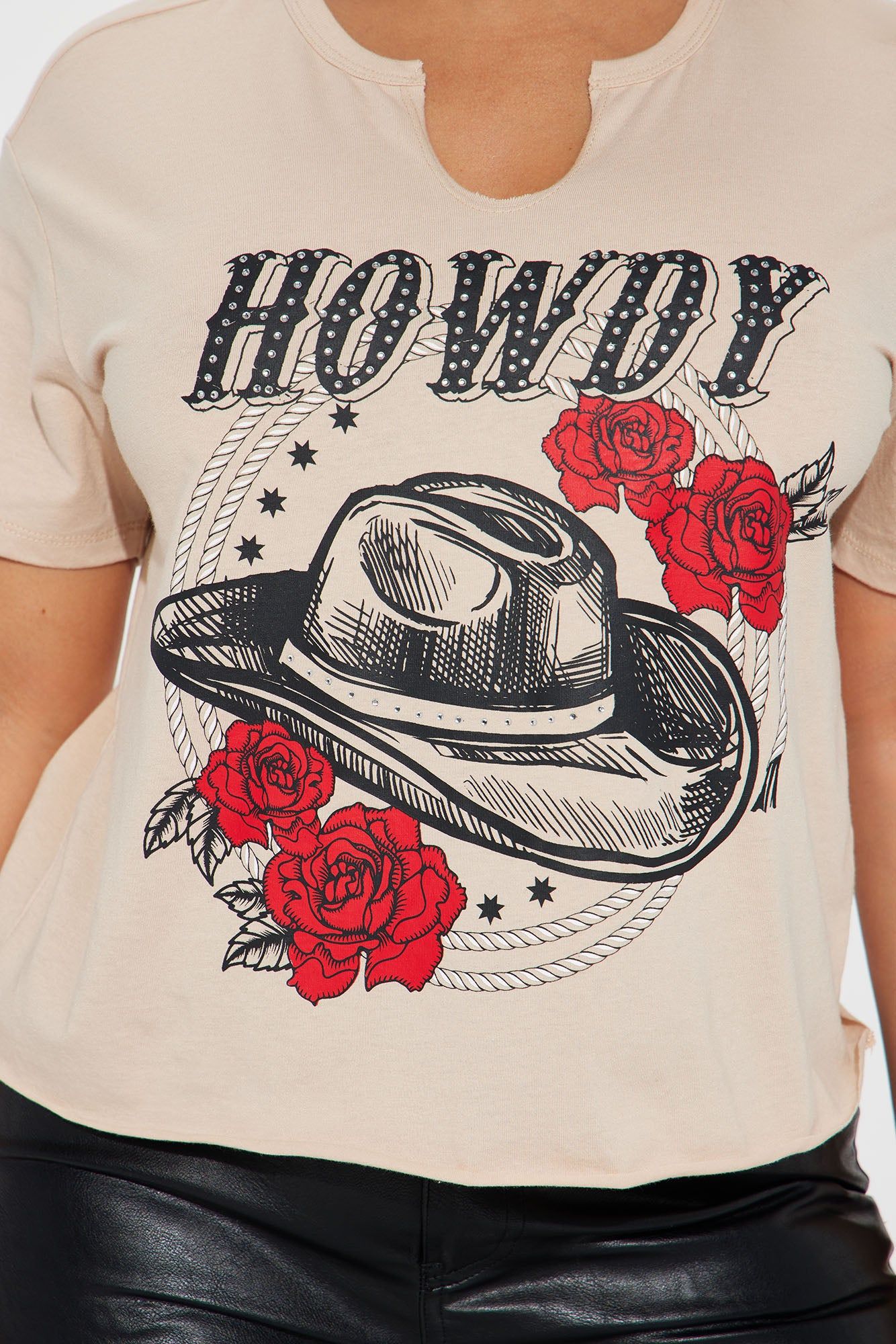 Howdy Cowgirl Graphic Tee - Beige sold by Fashion Nova product image thumbnail 3