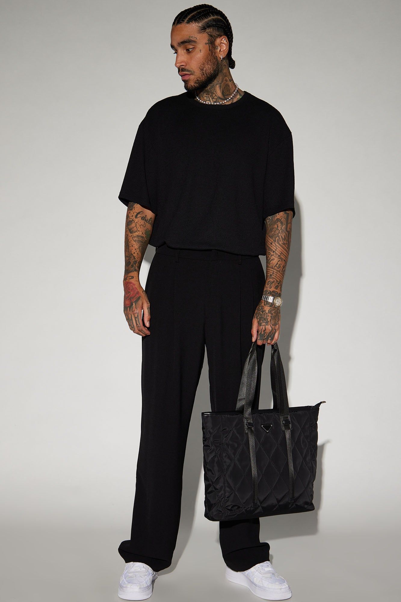 Thayer Textured Boxy Short Sleeve Tee - Black sold by Fashion Nova product image thumbnail 2