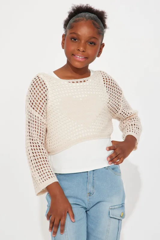 Mini I Cross My Heat Crochet Top - Tan sold by Fashion Nova