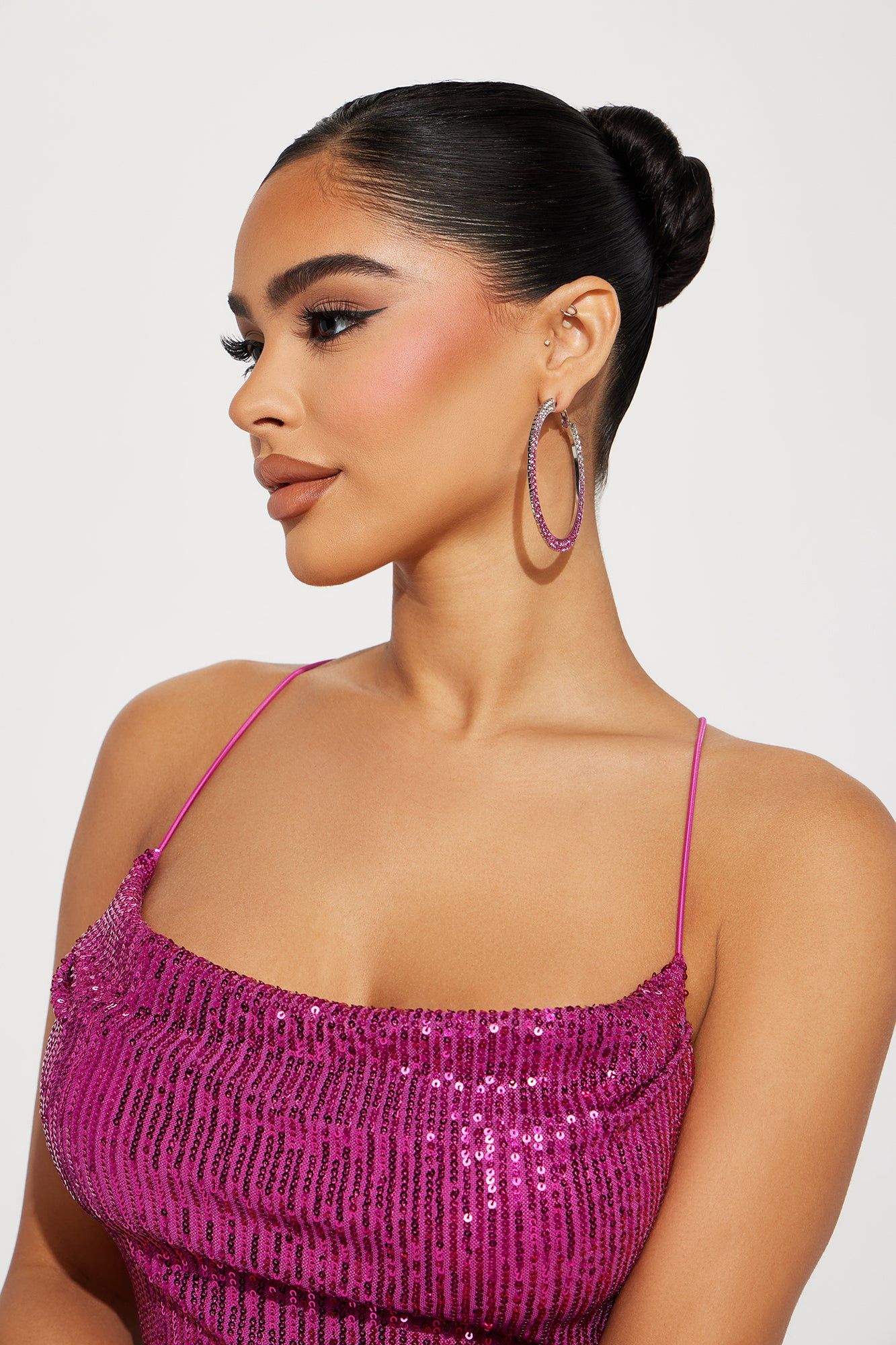 Fiesta Babe Hoop Earrings - Pink/combo sold by Fashion Nova product image thumbnail 2