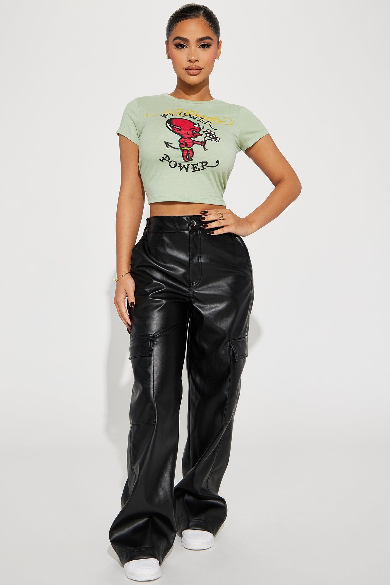 Ed Hardy Baby Devil Fitted Tee - Sage sold by Fashion Nova product image thumbnail 2