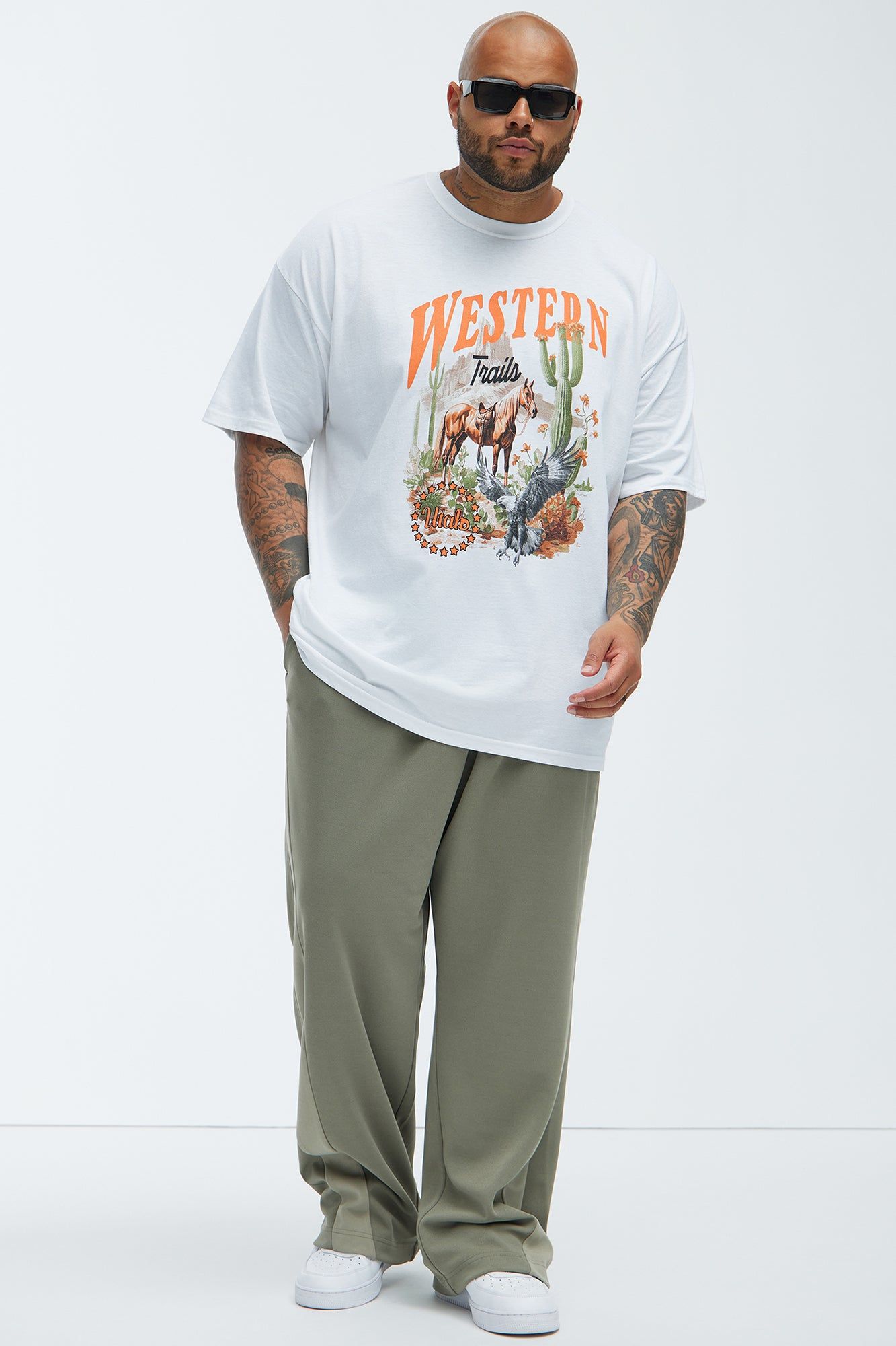 Western Trails Utah Short Sleeve Tee - White sold by Fashion Nova product image thumbnail 5