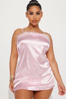 Sweet Dreams Satin Sleep Dress - Pink sold by Fashion Nova
