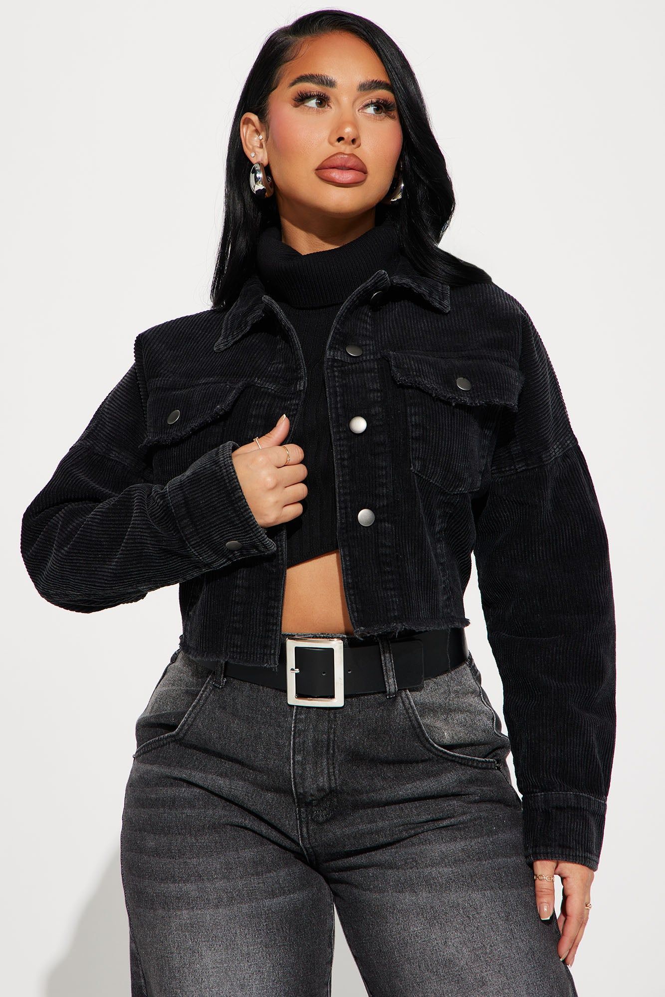 No Time Off Washed Jacket - Black sold by Fashion Nova