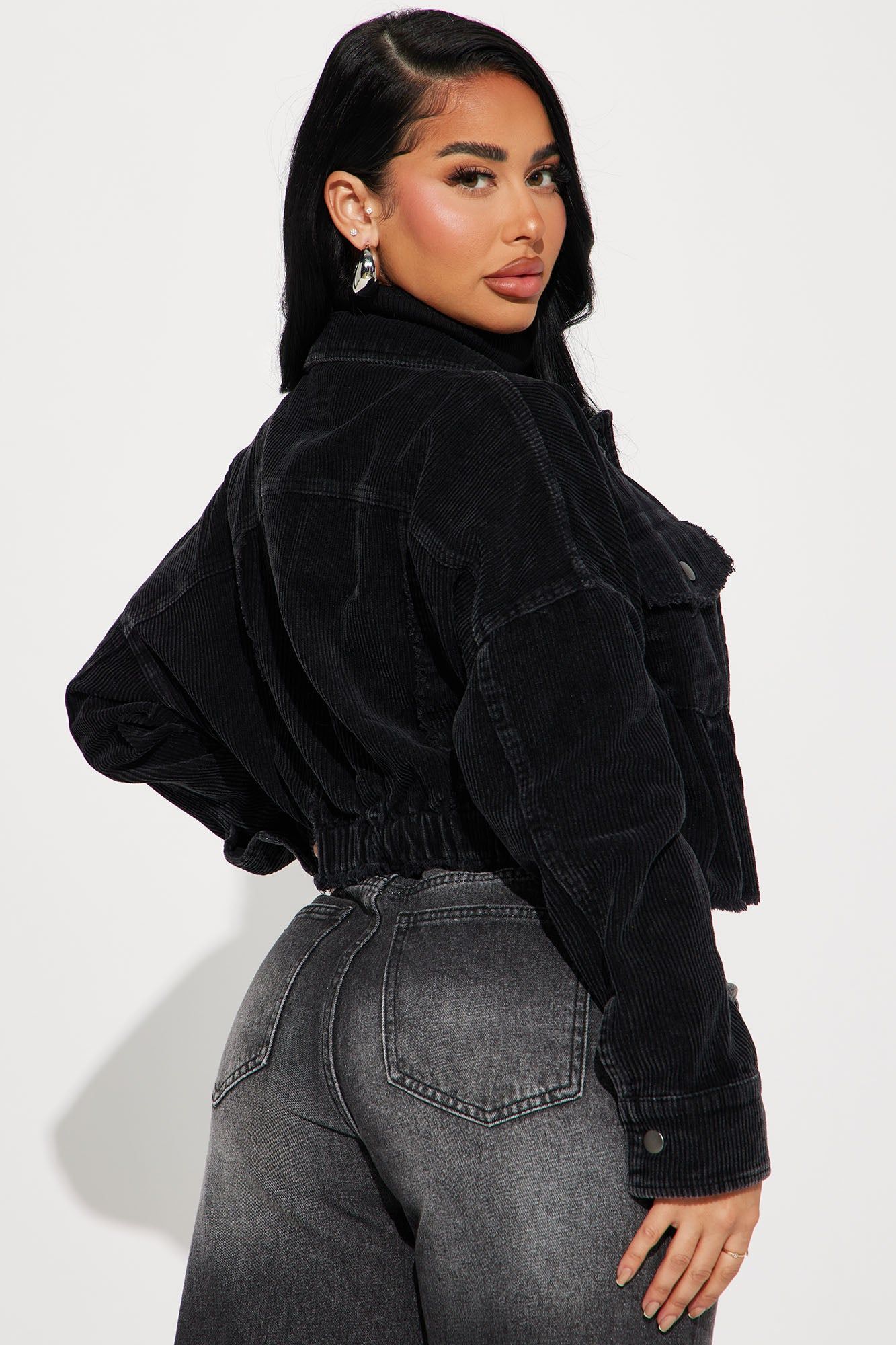 No Time Off Washed Jacket - Black sold by Fashion Nova product image thumbnail 3