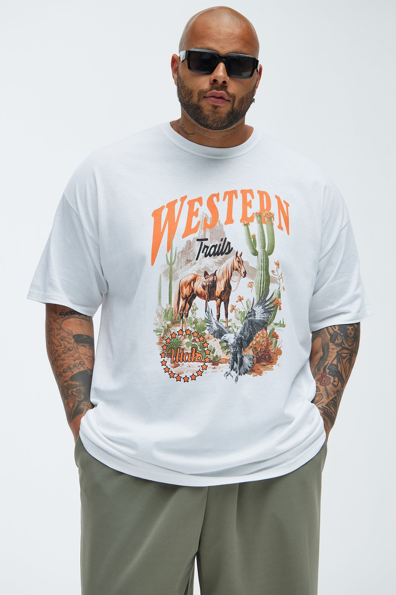 Western Trails Utah Short Sleeve Tee - White sold by Fashion Nova product image thumbnail 4