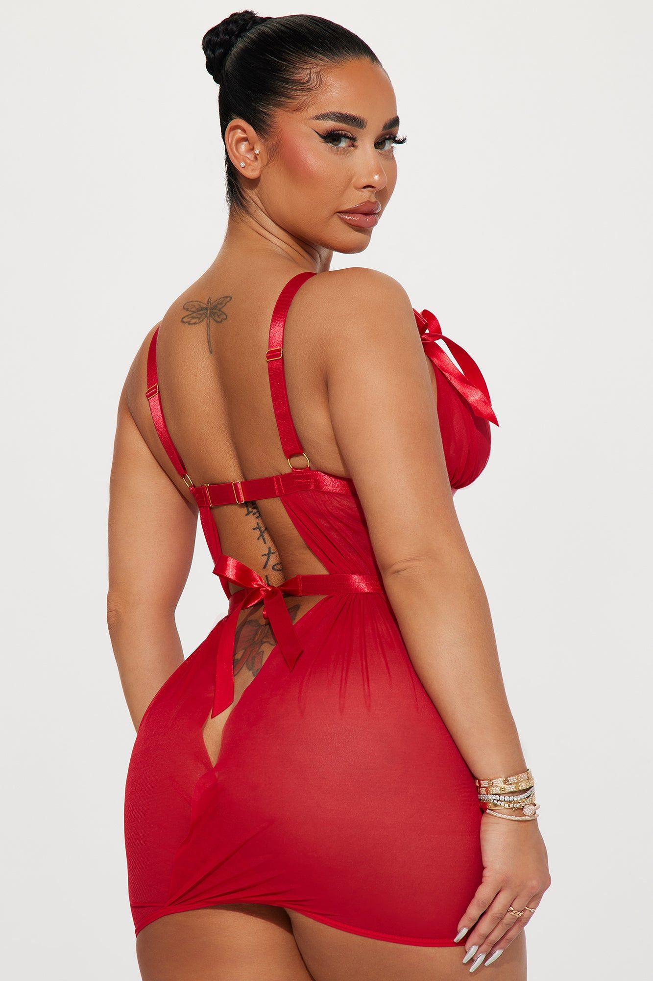 Mucho Amor Satin Babydoll - Red sold by Fashion Nova product image thumbnail 3