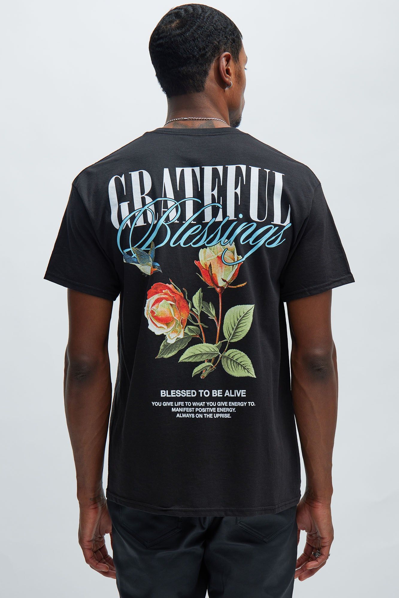 Blessed To Be Short Sleeve Tee - Black sold by Fashion Nova