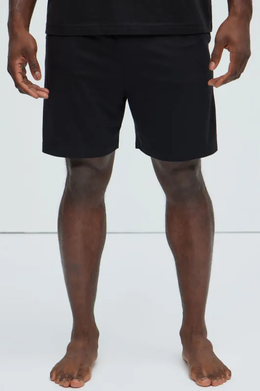 Essential Lounge Shorts - Black sold by Fashion Nova