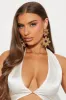 Floral Rhinestone Burst Earrings - Yellow sold by Fashion Nova