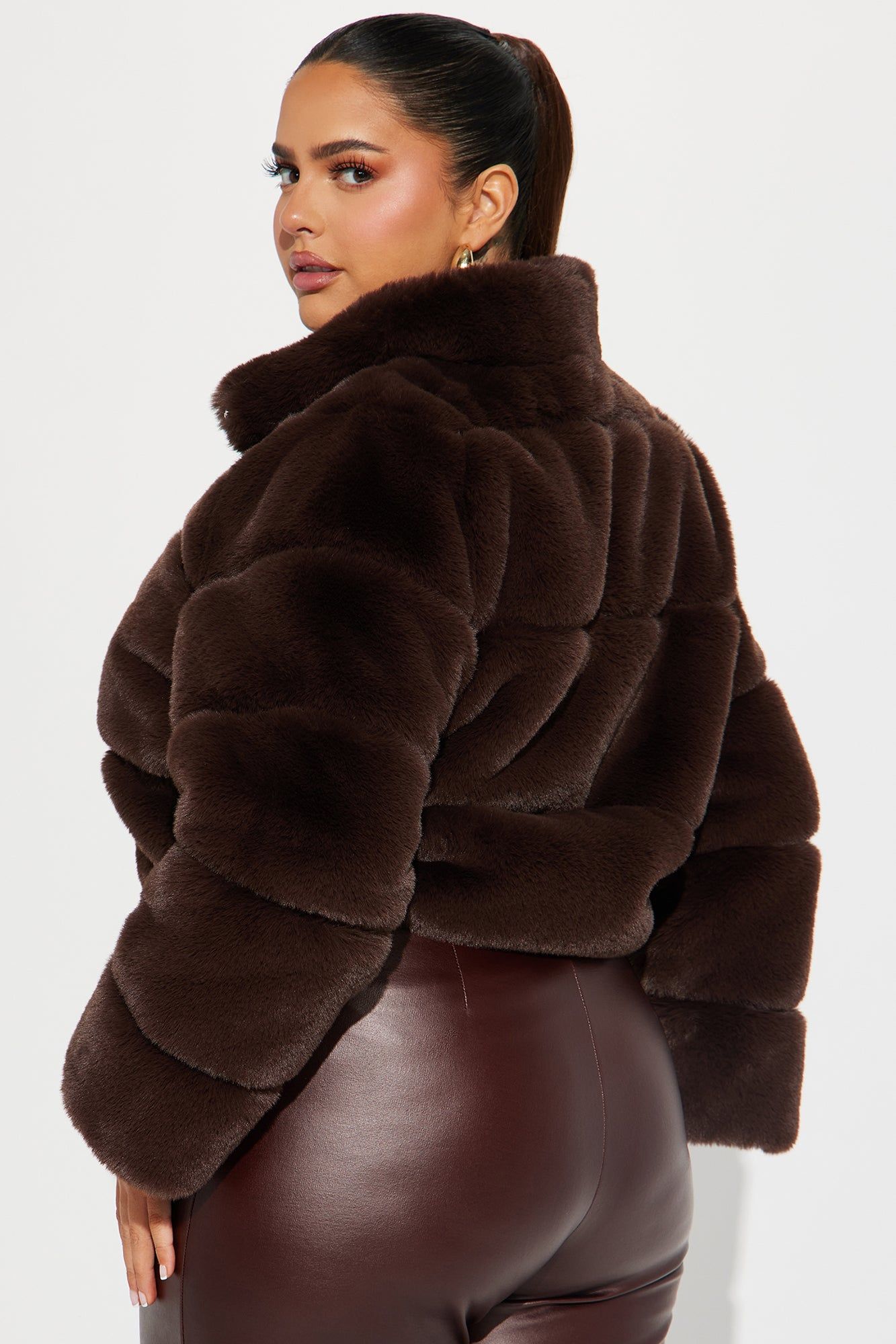 Ella Faux Fur Jacket - Brown sold by Fashion Nova product image thumbnail 7