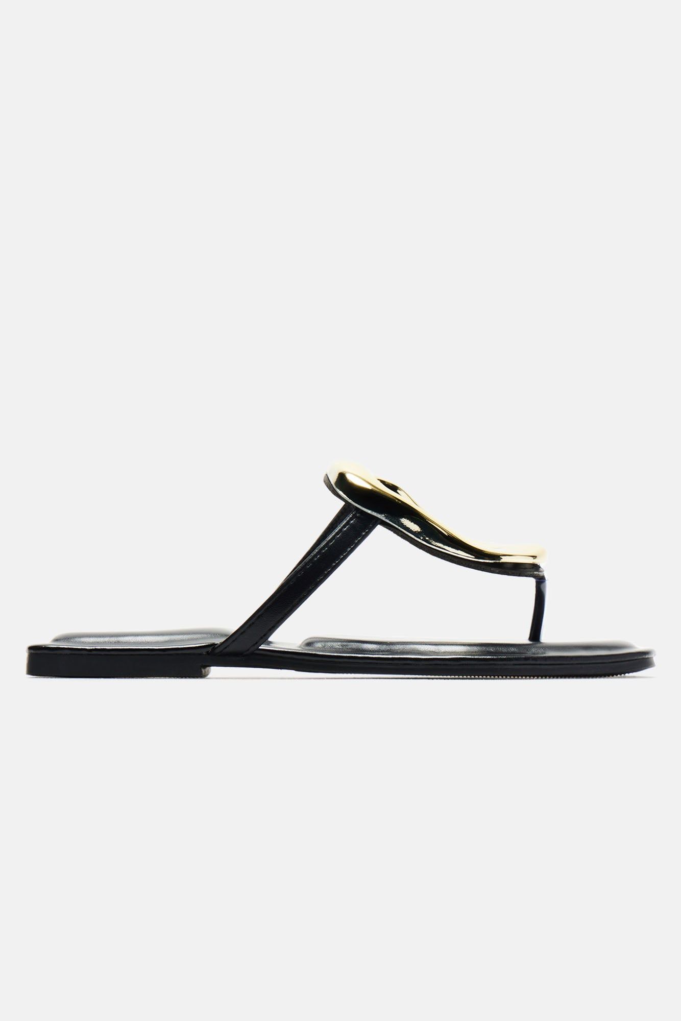 New Here Flat Sandals - Black sold by Fashion Nova product image thumbnail 3