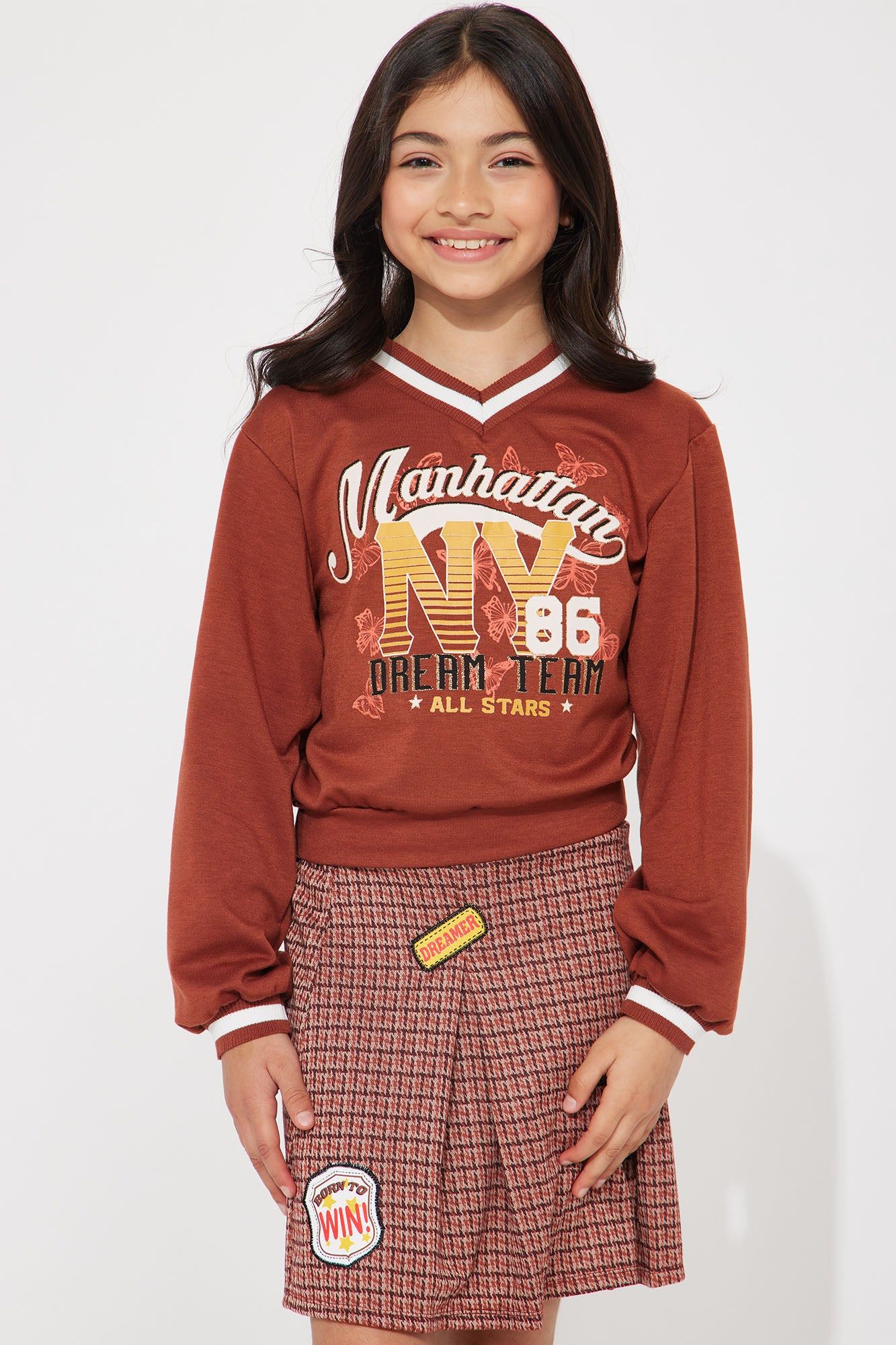 Mini Manhattan Skirt Set - Marsala sold by Fashion Nova