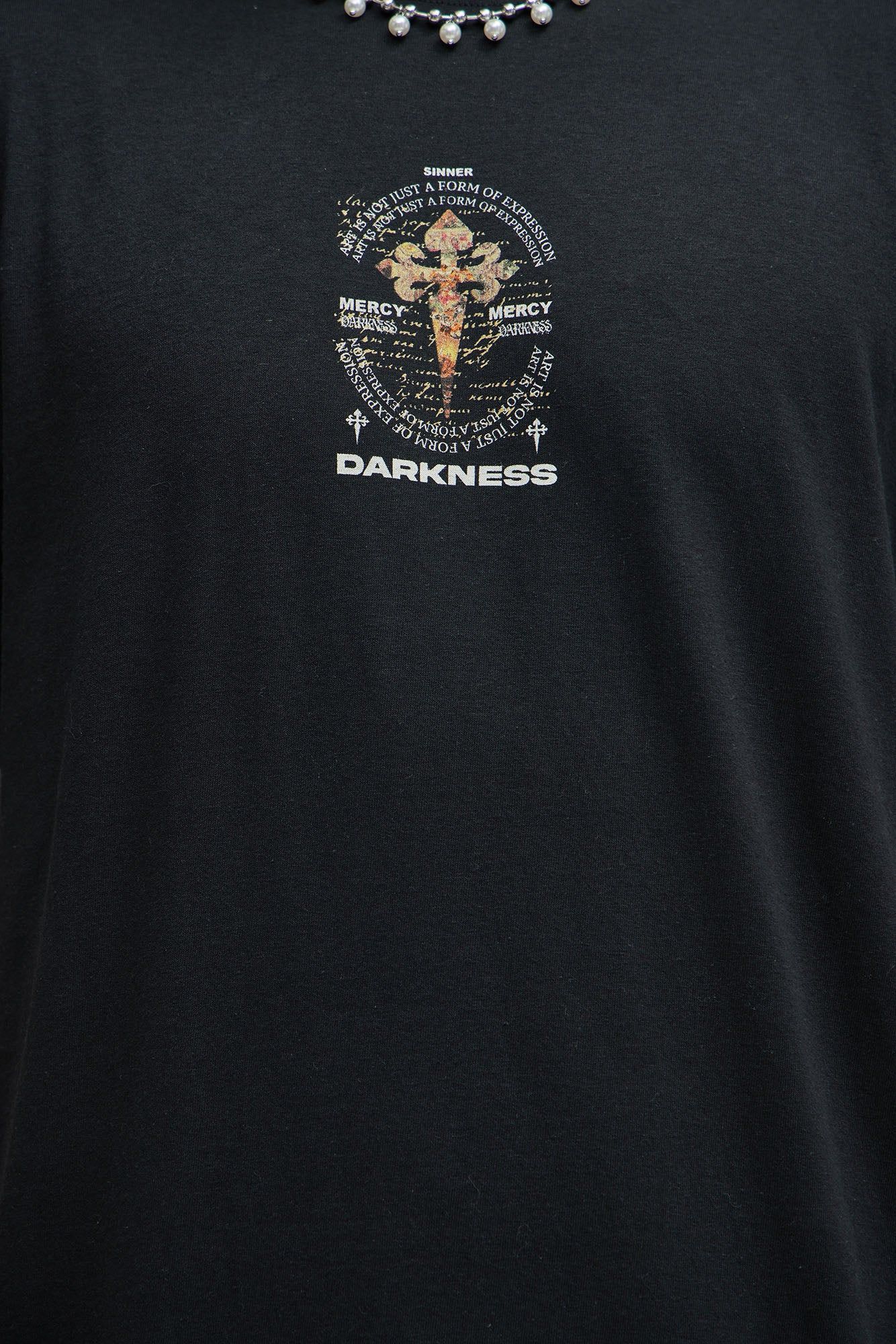 Repent Ask For Mercy Short Sleeve Tee - Black sold by Fashion Nova product image thumbnail 3