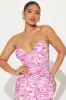 Samantha Linen Maxi Dress - White/Pink sold by Fashion Nova