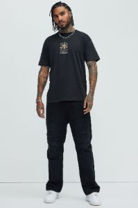 Repent Ask For Mercy Short Sleeve Tee - Black sold by Fashion Nova