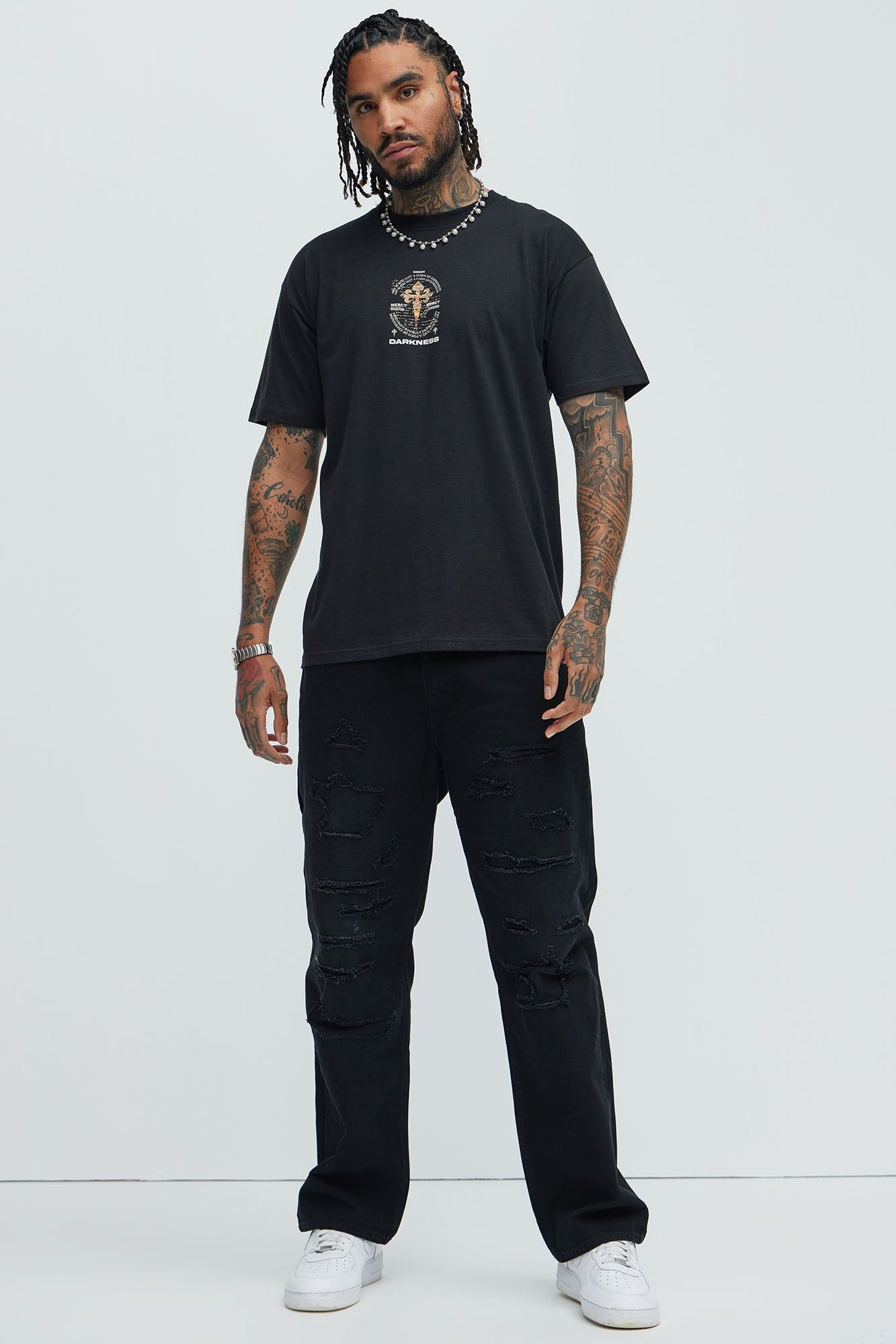 Repent Ask For Mercy Short Sleeve Tee - Black sold by Fashion Nova product image thumbnail 2